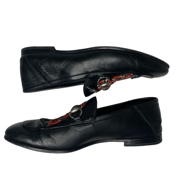 Gucci Brixton Snake-Appliqué Loafers Horsebit Slip On Shoes Mens Size 6/US 6.5 - Picture 8 of 13